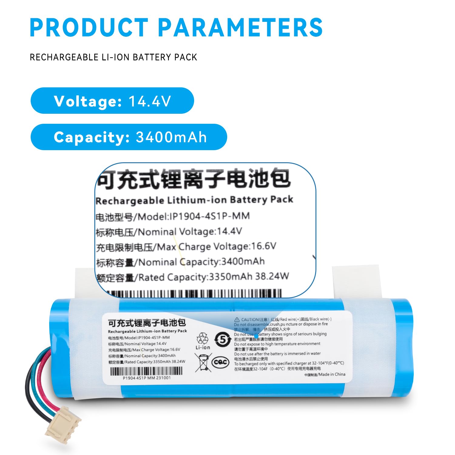 Amazon.com: 3400mAh Replacement Battery for Ecovacs Deebot N8 N8+